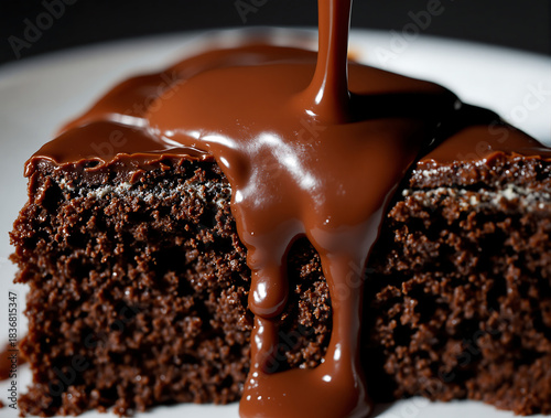 chocolate cake on a plate