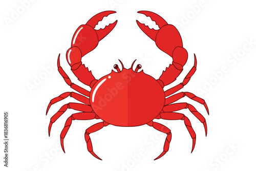 Red Crab Icon Illustration