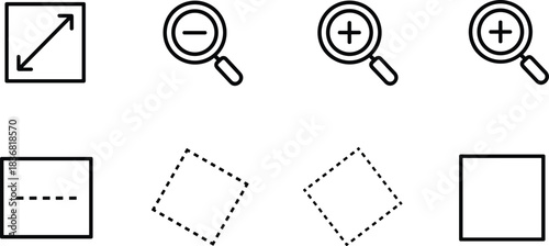 Collection of blue outline icons depicting elderly care, family interaction, and social support, including couples, people in wheelchairs,