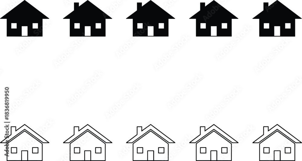 Fototapeta premium Collection of paper airplane icons, featuring solid and outline styles with speed lines, symbolizing fast communication, project launch, email, and quick delivery.