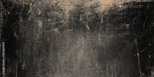 Dark grunge black texture with scratches, dust and splatters for both print and digital use.
