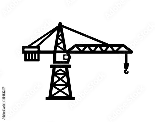 Crane silhouette vector image