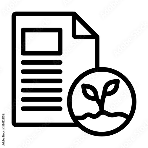 Organic certification line icon