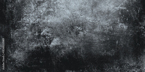 Dark Distressed Wall Texture Background with Scratches white dust, and subtle spatter for wall design.