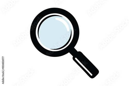 Magnifying Glass Icon on White Background