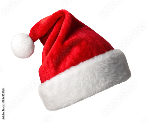 santa claus red hat isolated, Santa Claus red hat. Christmas hat isolated.