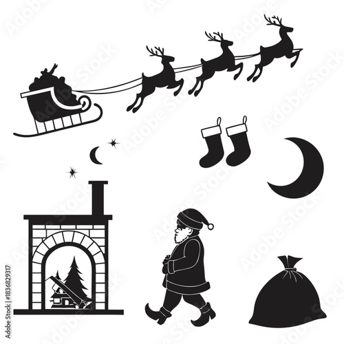 santa claus on the roof