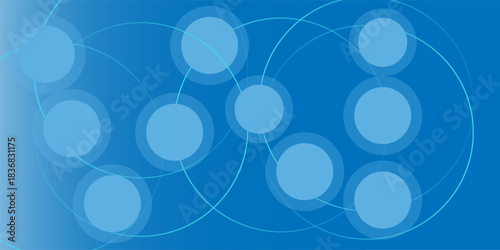 Light blue and white gradient background featuring floating bubble-like geometric circles. Soft  airy  and perfect for modern nice