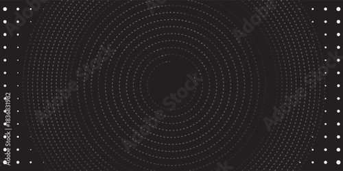 Halftone circular dotted frames set. Circle dots texture isolated on white background. Spotted spray texture. Vector abstract design element spiral circle sound wave vector dots circle