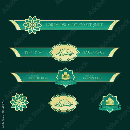 islamic lower third vector design