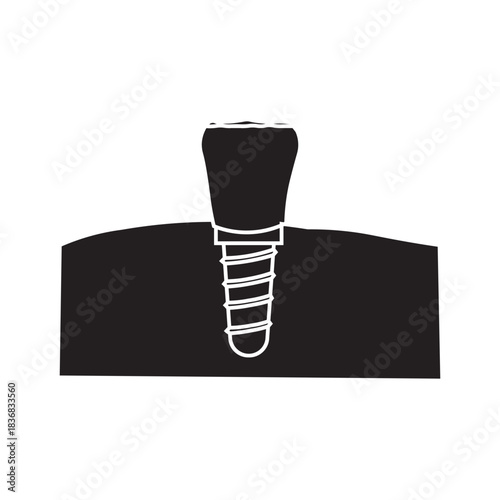 Incisor Dental Implant glyph icon 