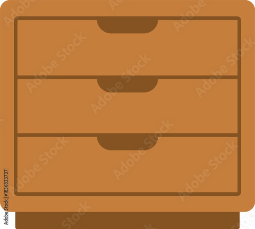 Three drawer storage chest