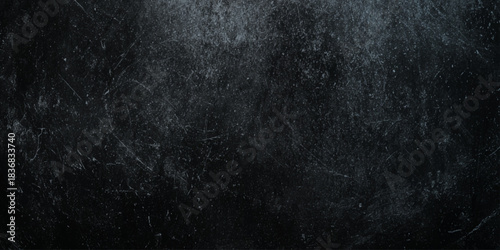 A wide panoramic shot of a distressed and grungy gray concrete wall texture for graphic design, architecture concepts.