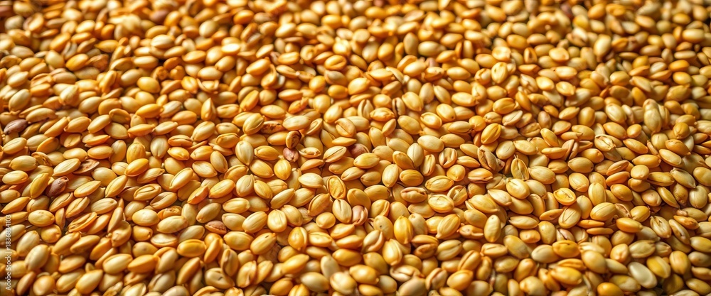 Obraz premium Close-up of scattered sunflower seeds forming a textured background, surface, design