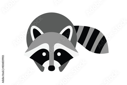 Grey and Black Raccoon Icon