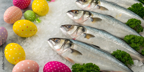 fresh fish on the market, fish for sale on the market