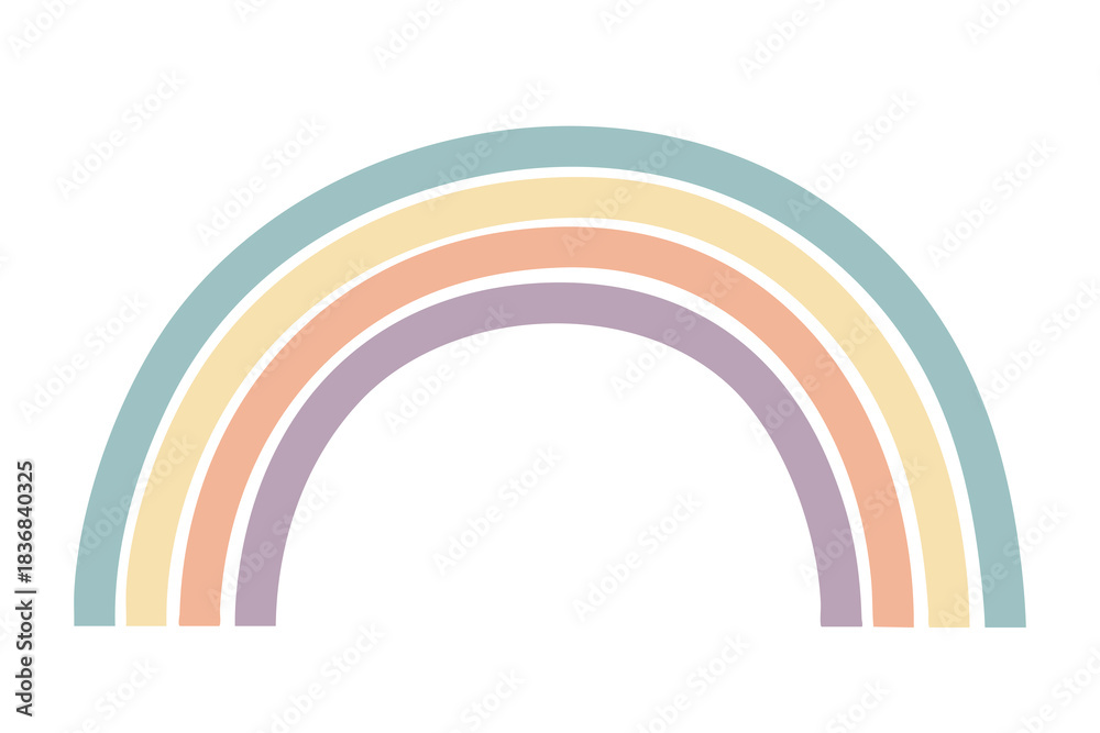 Fototapeta premium Pastel Rainbow Illustration