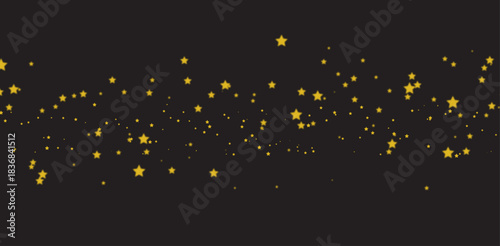 Gold Glittering Stars Dust Background, Shiny Bokeh Light Particles, Sparkles and Luminous Dots on Black, Christmas Glow Texture,sparkle, light, star, glow, abstract, magic, glittering, dust, overlay