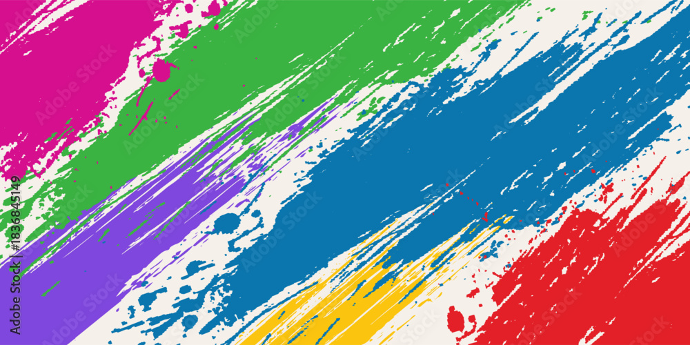 Obraz premium Modern colorfull background Grunge brush strokes. Textured background suitable for banners, stories, social media posts, patterns, etc. eps 10