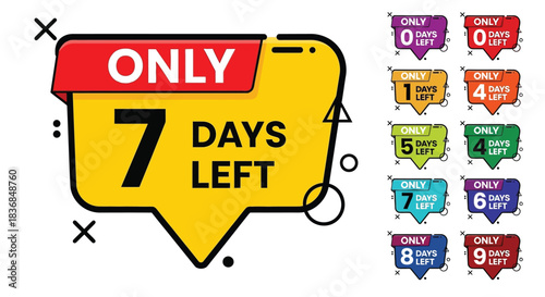 Vibrant countdown banners announcing limited time offers and approaching deadlines.