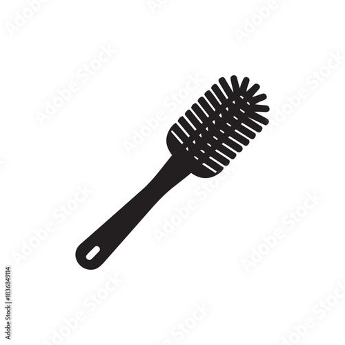hairbrush vector icon silhouette