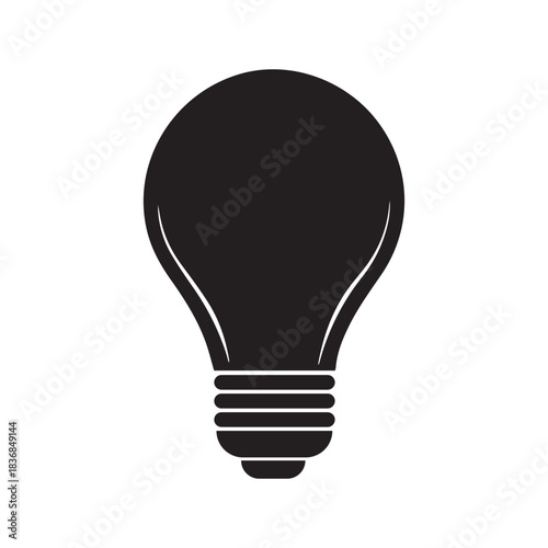 single bulb icon vector icon silhouette