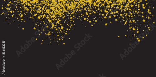 Gold Glittering Stars Dust Background, Shiny Bokeh Light Particles, Sparkles and Luminous Dots on Black, Christmas Glow Texture,sparkle, light, star, glow, abstract, magic, glittering, dust, overlay