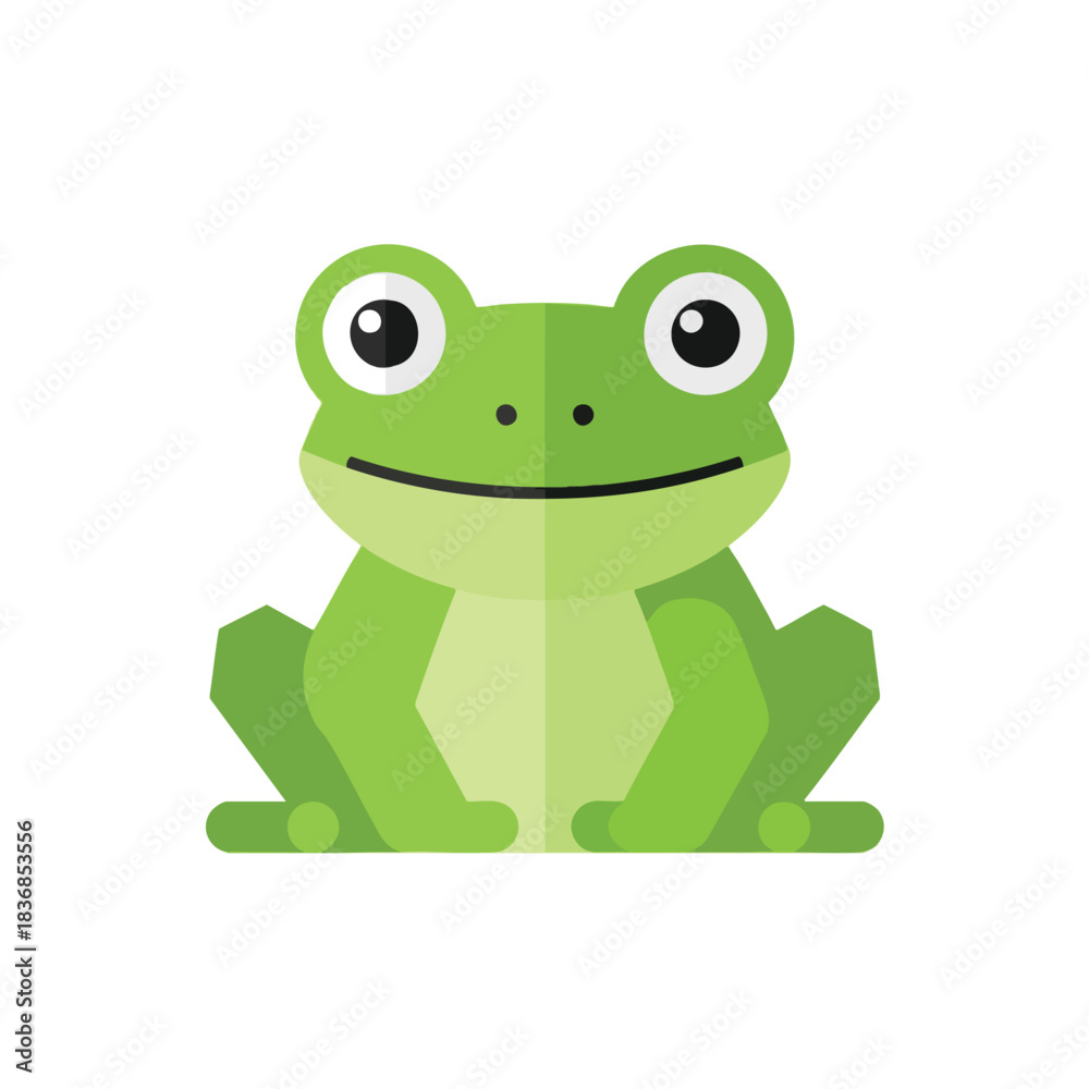 Obraz premium Happy Cartoon Frog Illustration