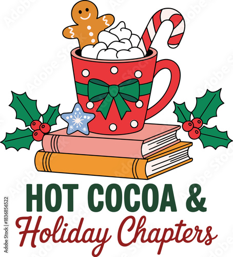  christmas bookish svg, book lover christmas svg, bookish hand drawn svg, christmas reading svg, cozy christmas svg, hand drawn christmas svg, bookworm christmas svg,
