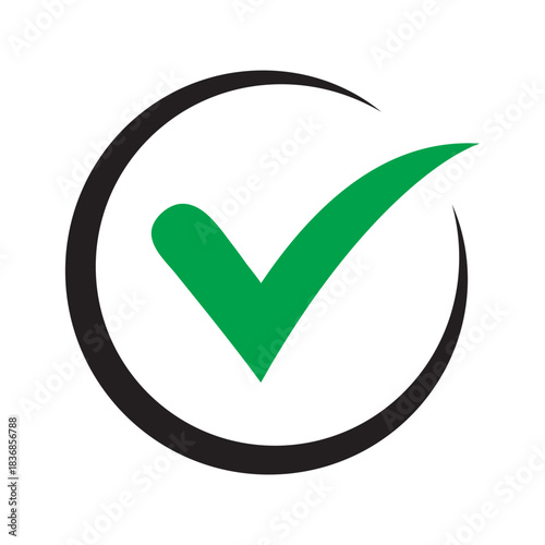 Green Tick Approval Symbol Icon