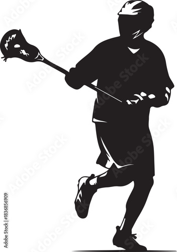 Lacrosse Player icon vector illustration