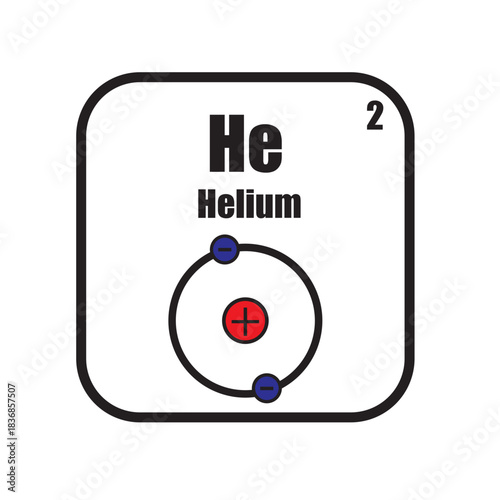 Helium Element line icon 