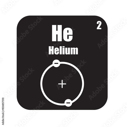 Helium Element glyph icon