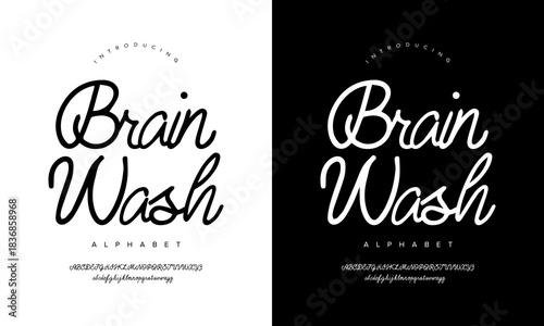 Brain Wash Fun Bold Script Font Vector For Playful Design