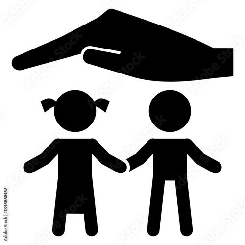 Vector illustration or icon for an orphanage