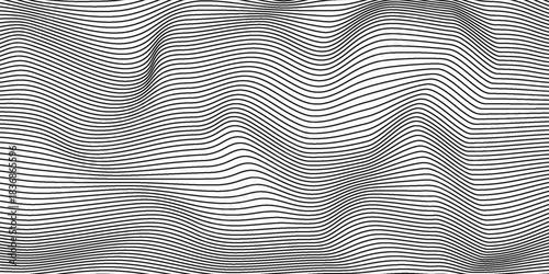 Abstract wavy optical illusion line pattern background. Eps10