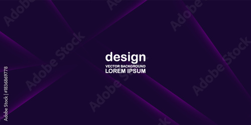 Futuristic Deep Violet Background with Glowing Diagonal Lines. Minimalist Technology Speed Concept. Modern Trendy design in Vector Illustration