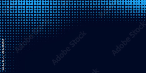 Dot blue pattern screen led light gradient texture background. Abstract technology big data digital background. 3d rendering