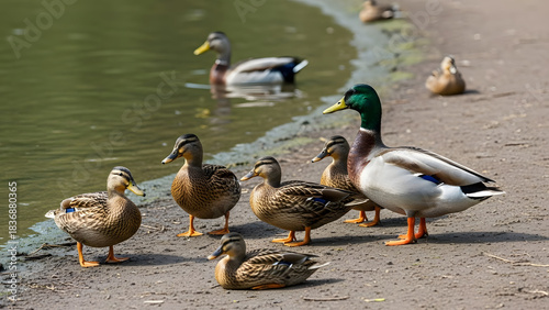 ducks on the water