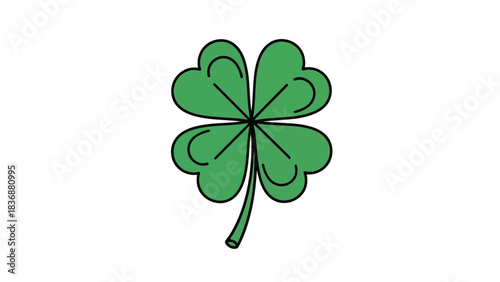 Lucky Four-Leaf Clover, Symbol of Good Fortune and Irish Tradition