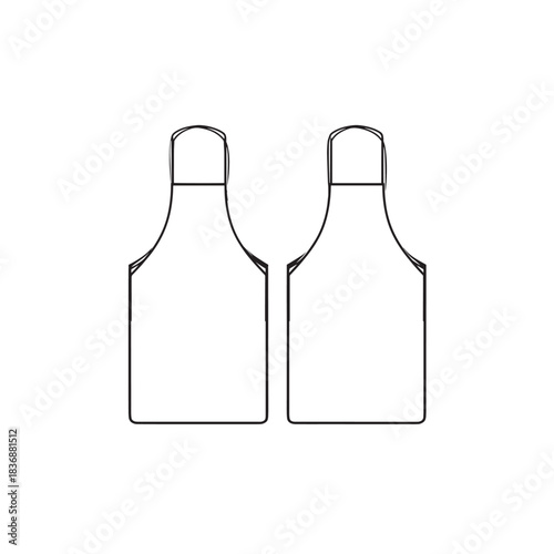 Disposable Apron line art simple practical hygienic daily use