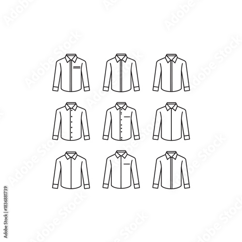 Doppler Dress Shirt line art modern fashion style elegance