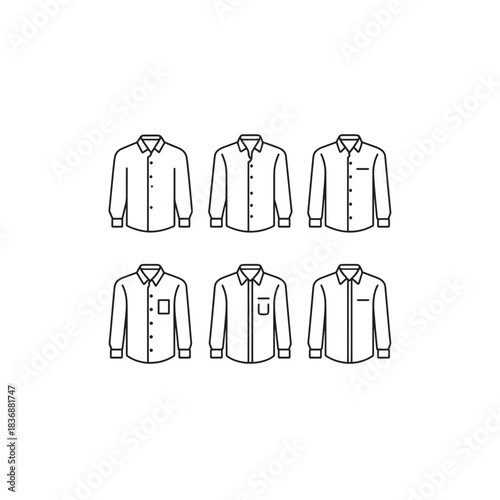Doppler Dress Shirt line art modern fashion style elegance