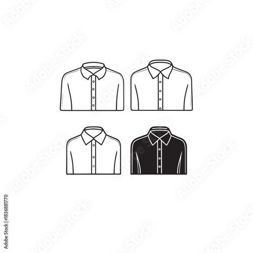Doppler Dress Shirt line art modern fashion style elegance