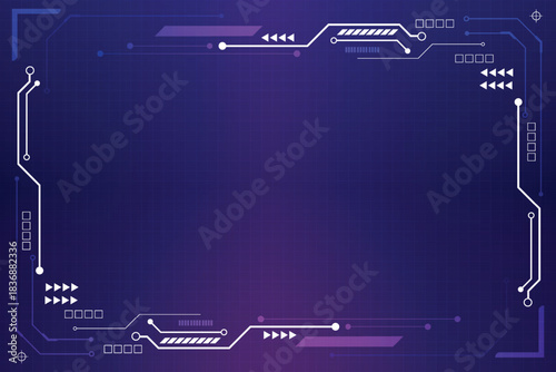 Hud frames white user interface elements design modern technology futuristic control panel screen digital hologram window gaming menu touching cyber monitor set on Retro cyberpunk pixel art game scene