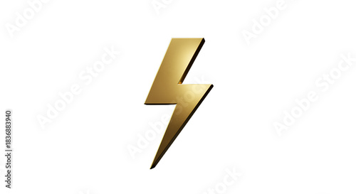 Free Download Golden lightning bolt on a black background for power and energy related concepts - GFXLoad