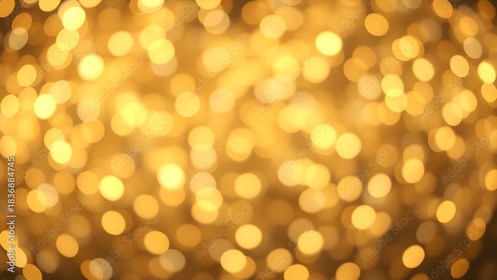 Obraz premium 골드 컬러 배경 위로 밝은 불빛이 쏟아져 내려와 빛난다A bright light pours down on the gold color background and shines