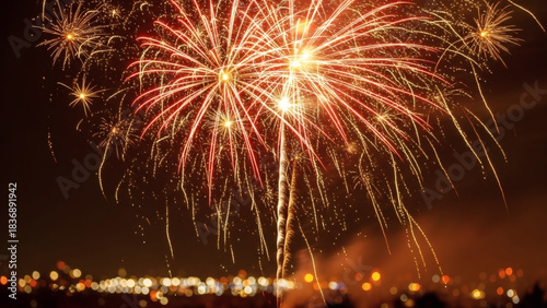 Christmas Day Fireworks and Happy New Year Celebration