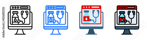Medical Software Icon Collection Set Multiple Style