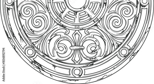 Ventilator vector illustration of an old building.